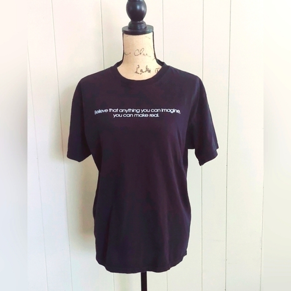 Sony Believe Tee Size Large Anvil Black VTG Retro - Picture 3 of 8